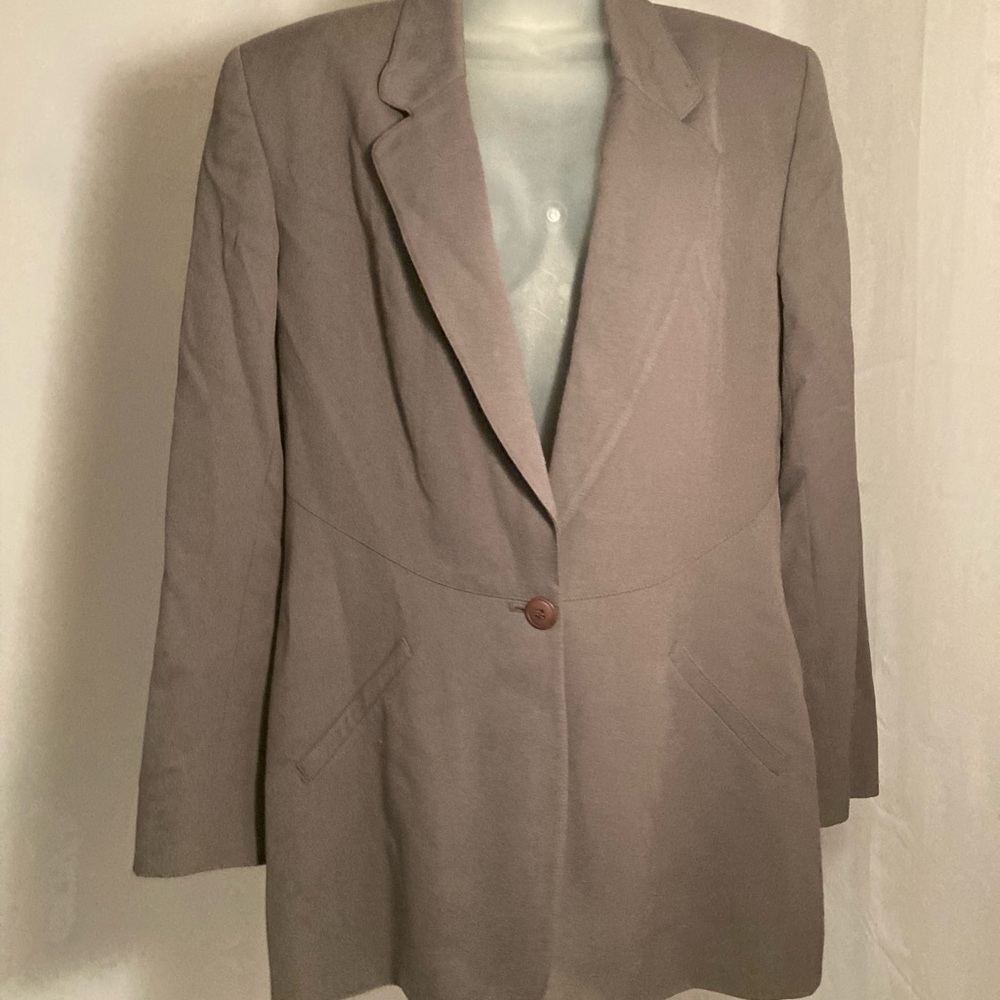 Evan picone dress jacket size 10 grey 100% wool